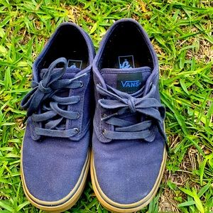 Navy blue lace up vans